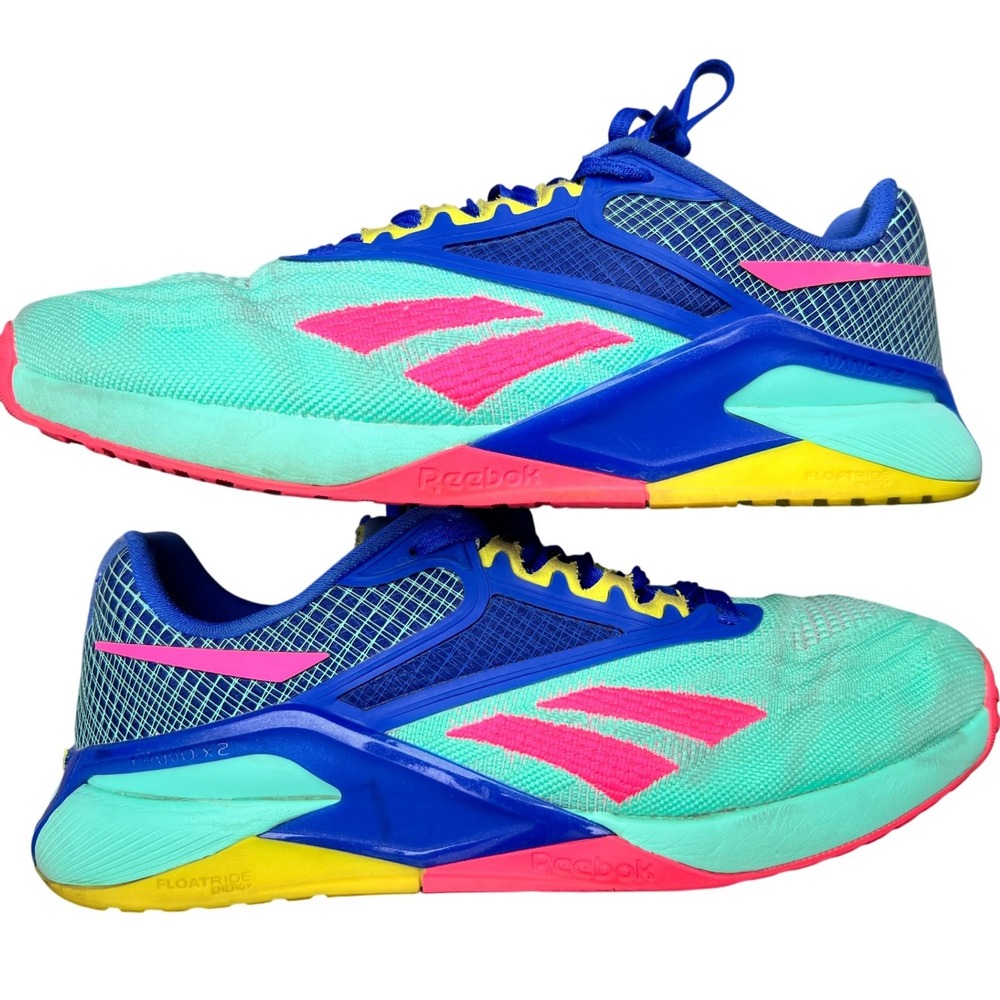 Reebok Women's Sneakers Teal Pink Blue Yellow
